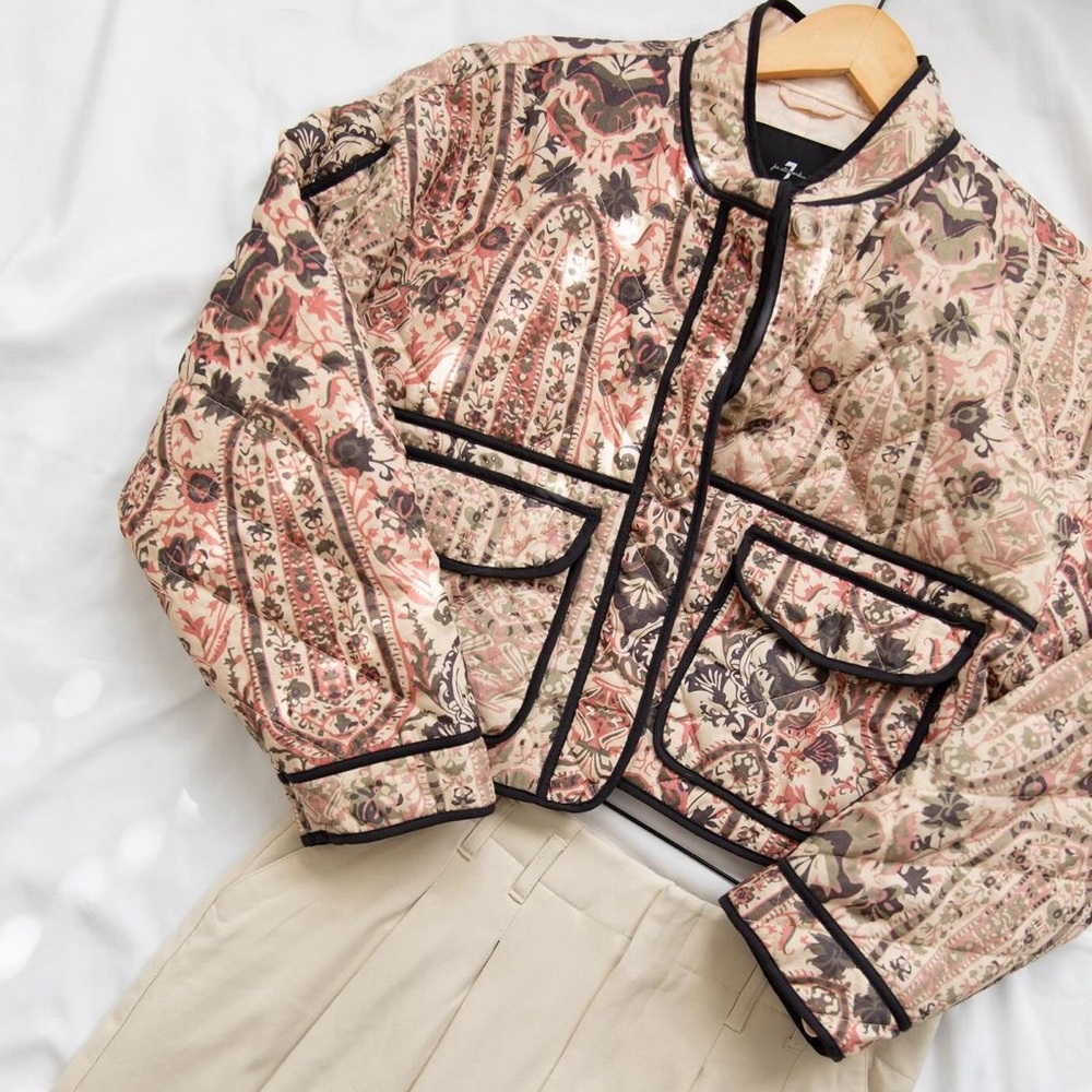 7 For All Mankind Floral Quilted Jacket - Multicolor